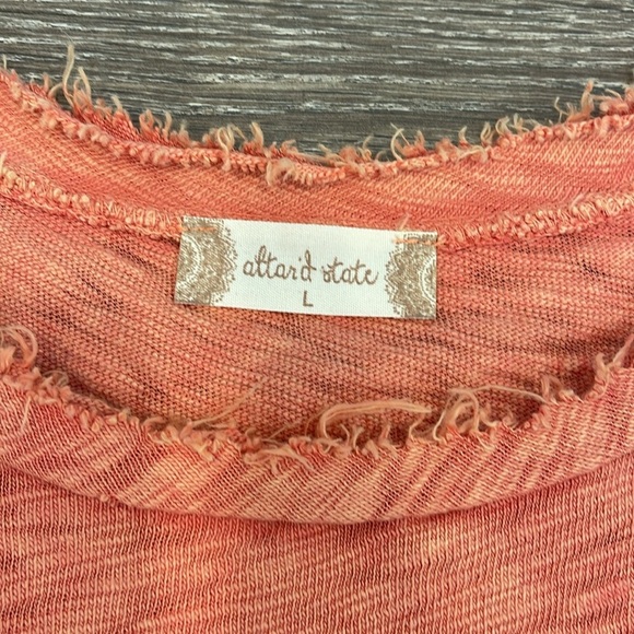 Altar’d State Orange Peplum Short Sleeve Top - Picture 4 of 5